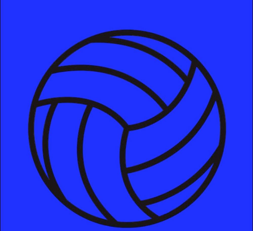 blue volleyball clip art
