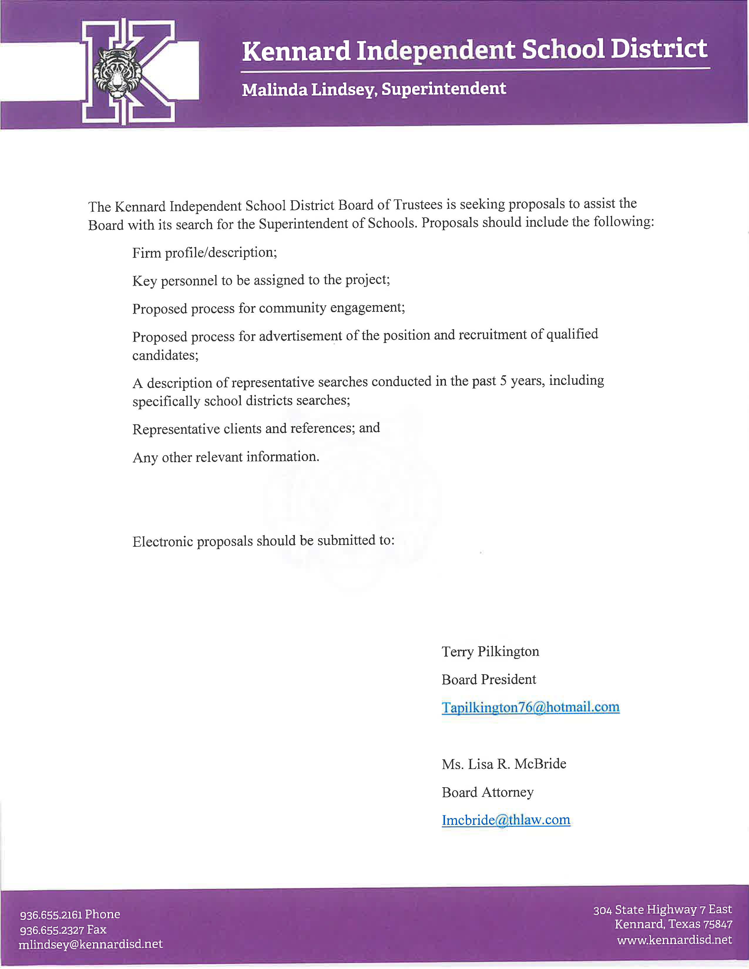 Documents Kennard ISD