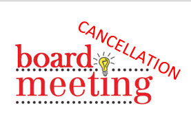 board meeting cancellation