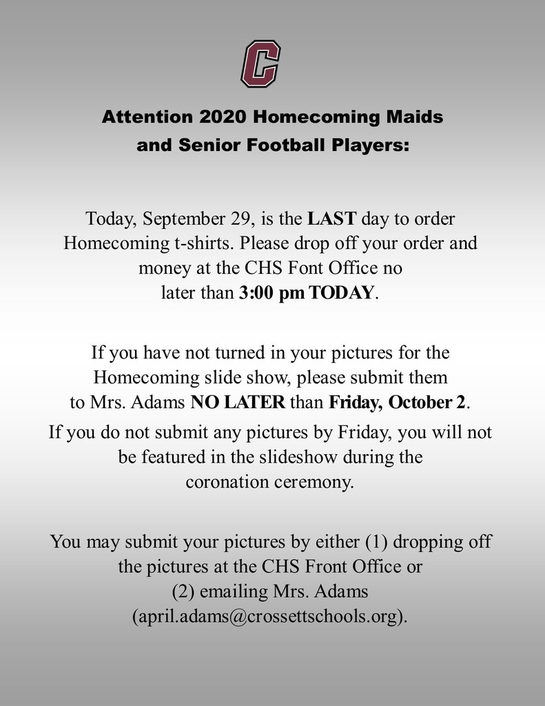 HOCO 2020 Court Announcement