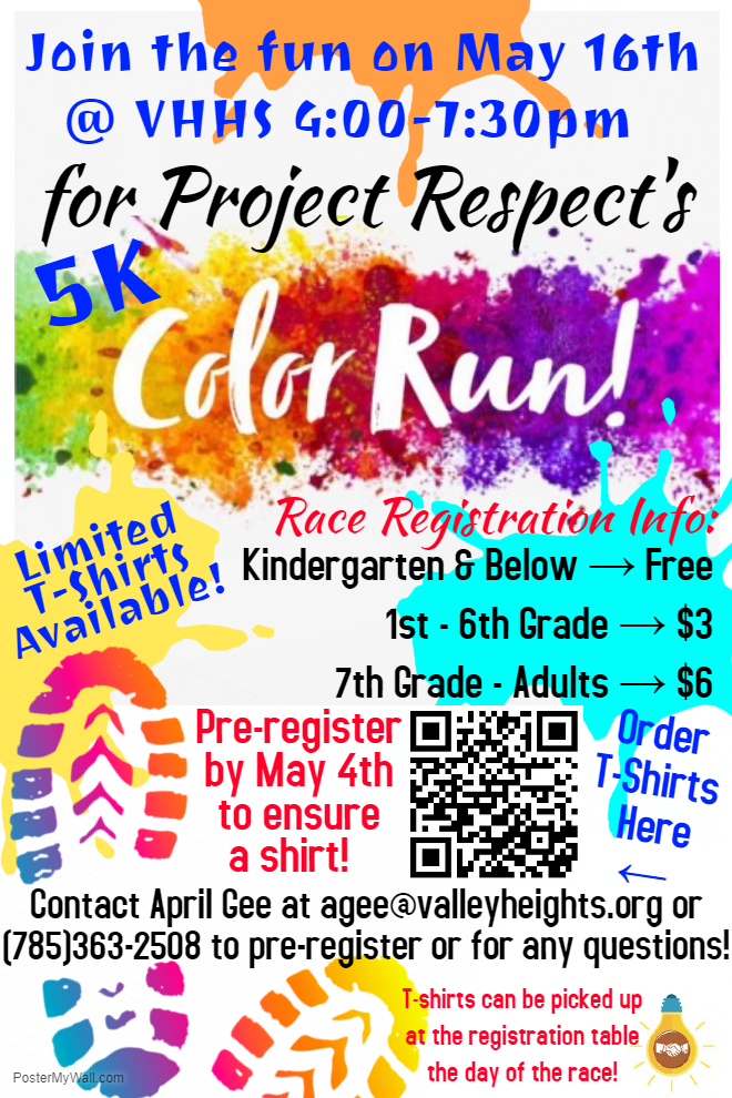 Registration Table will remain open from 4-7pm! Limited shirts available if you don't order today!