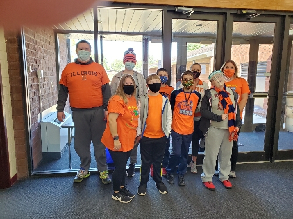 Mrs Brady's class Bulky Prevention Orange day. 