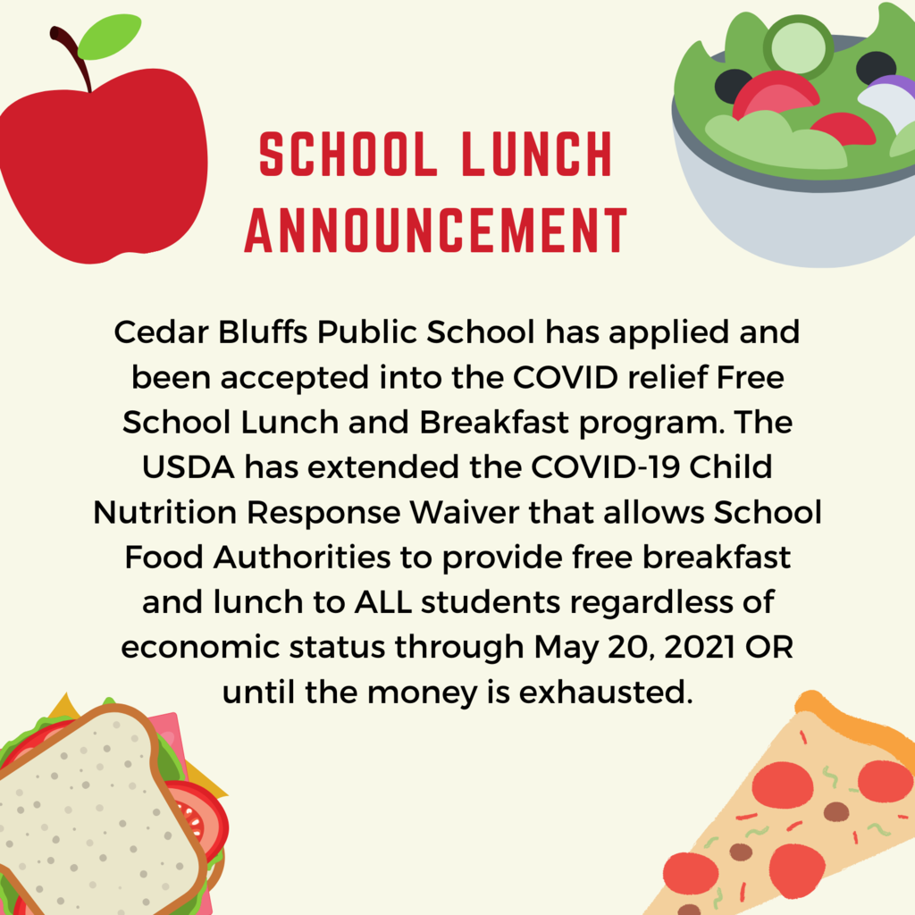 school lunch announcement