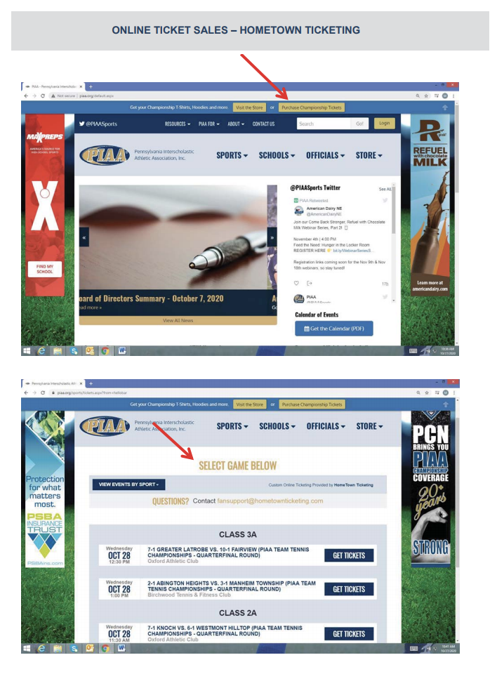 PIAA Ticket Purchase