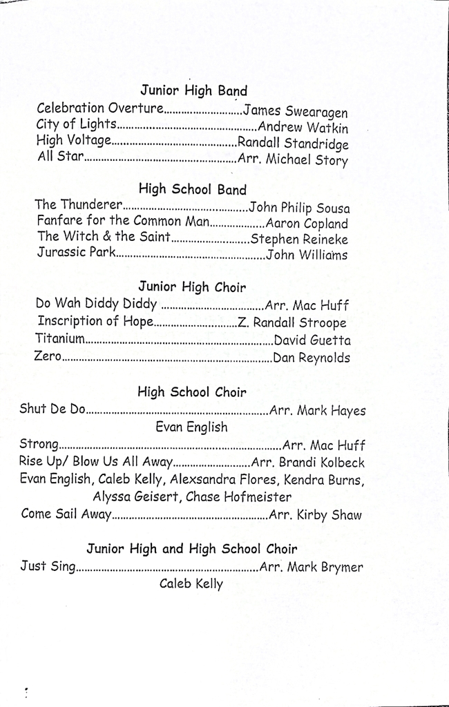 Concert program