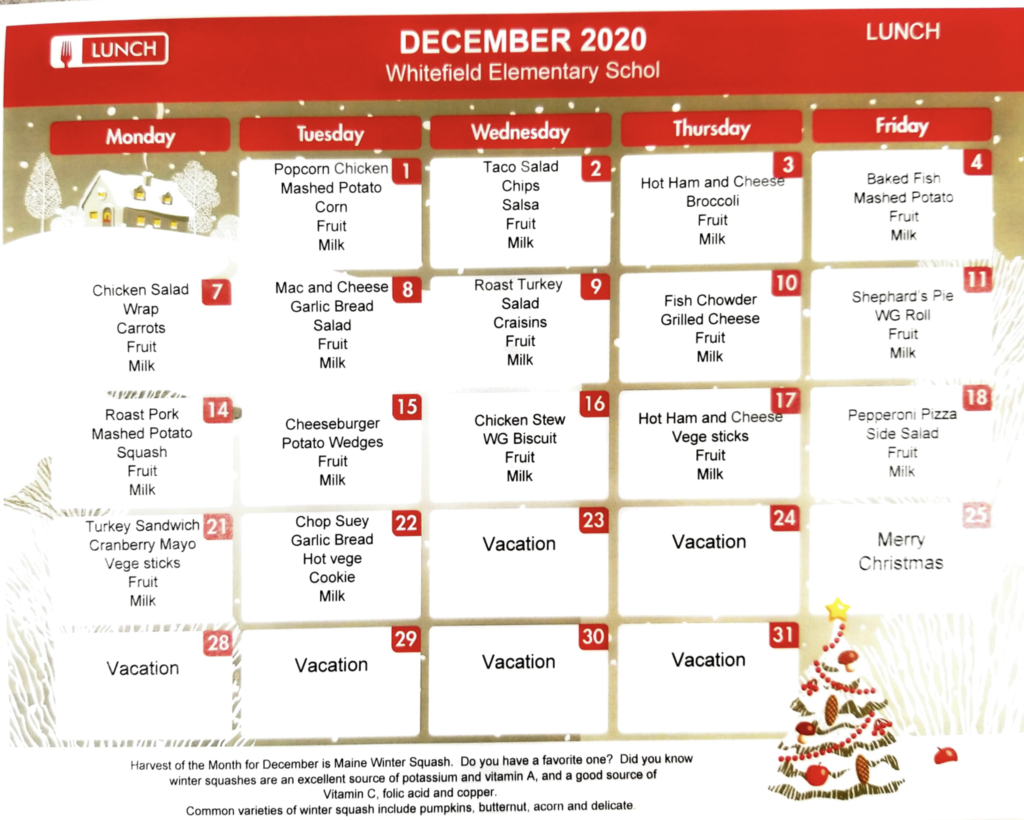 lunch menu