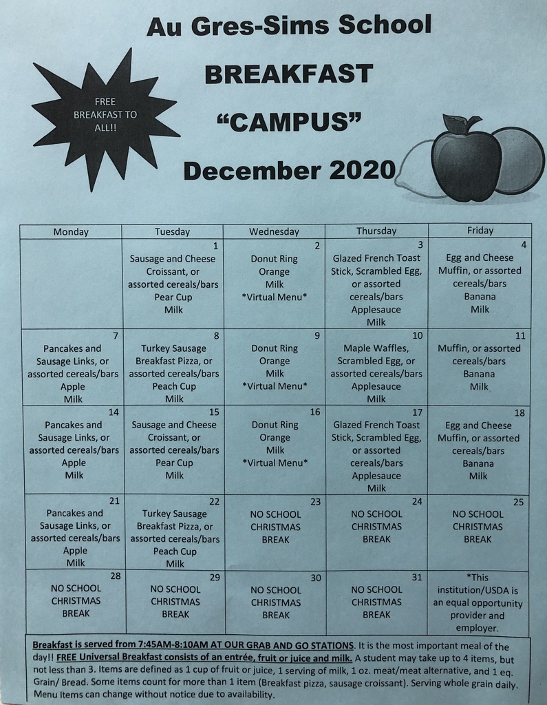AGS Campus Breakfast December 2020