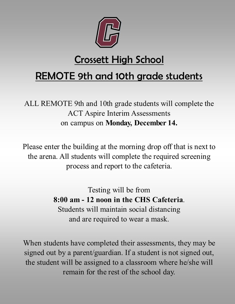 Remote 9th and 10th ACT Aspire Interim