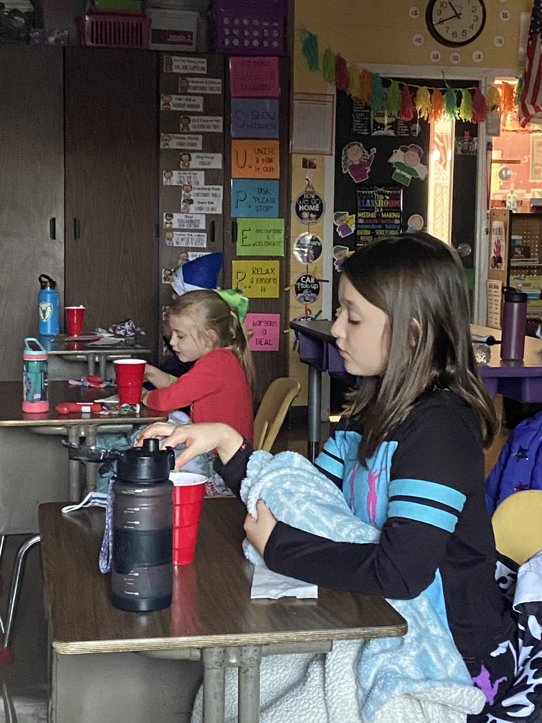 Drinking our hot chocolate. 🙂