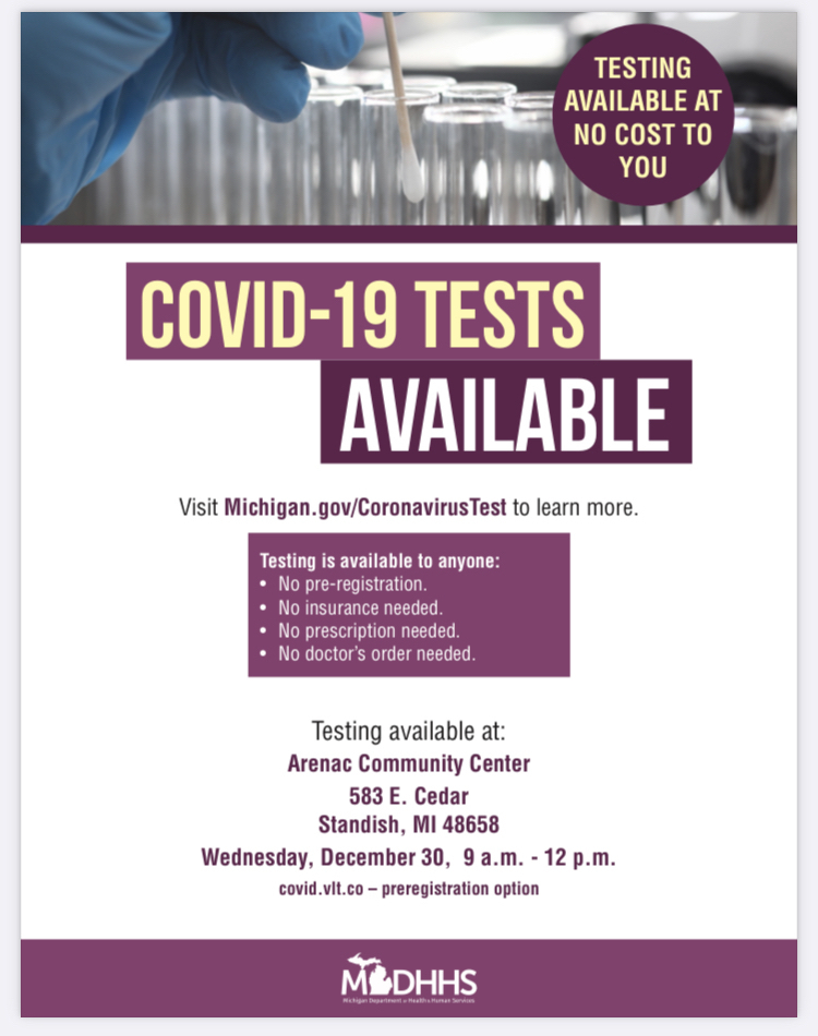 COVID testing flier 