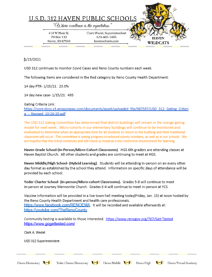 Gating Letter