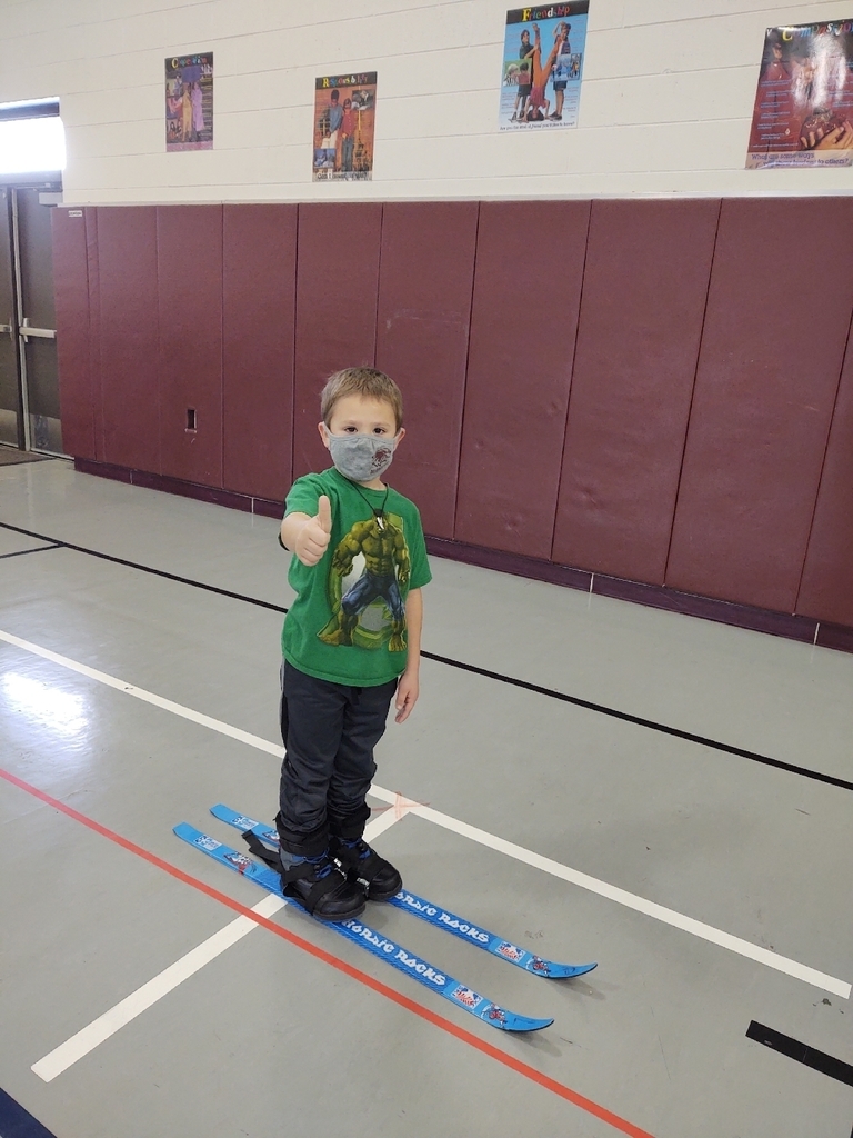 Skiing conditions were not great outside today, but we made the best of it inside practicing our skills!