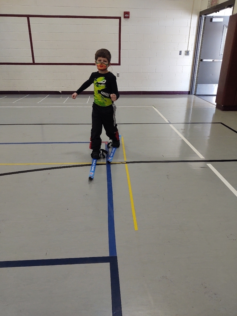 Skiing conditions were not great outside today, but we made the best of it inside practicing our skills!