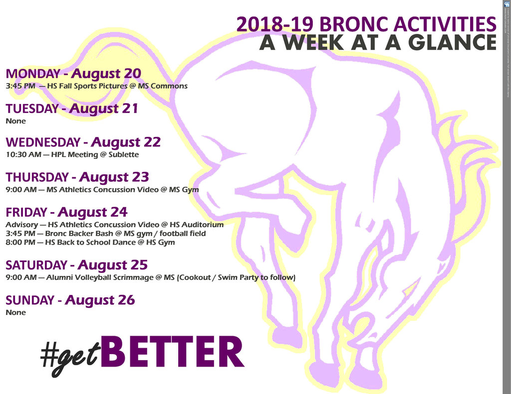 Week at a Glance