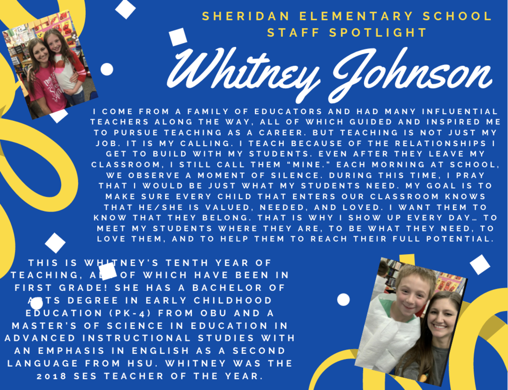 SES Staff Spotlights of the Week, Whitney Johnson