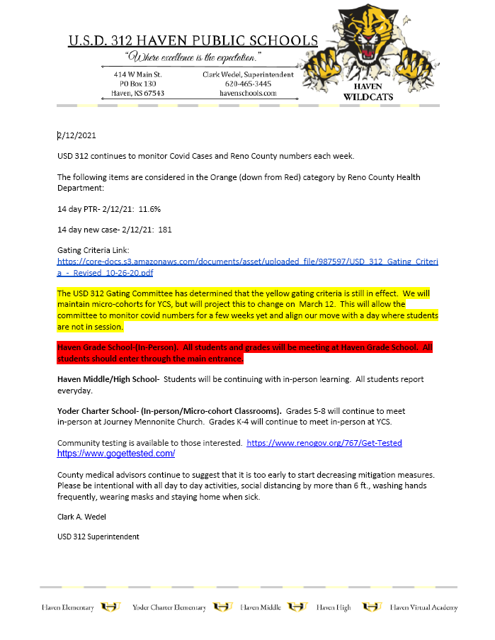 Gating Letter