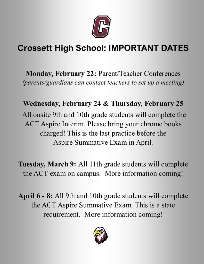CHS Important Dates