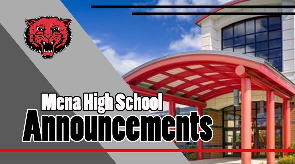 MHS ANNOUNCEMENTS