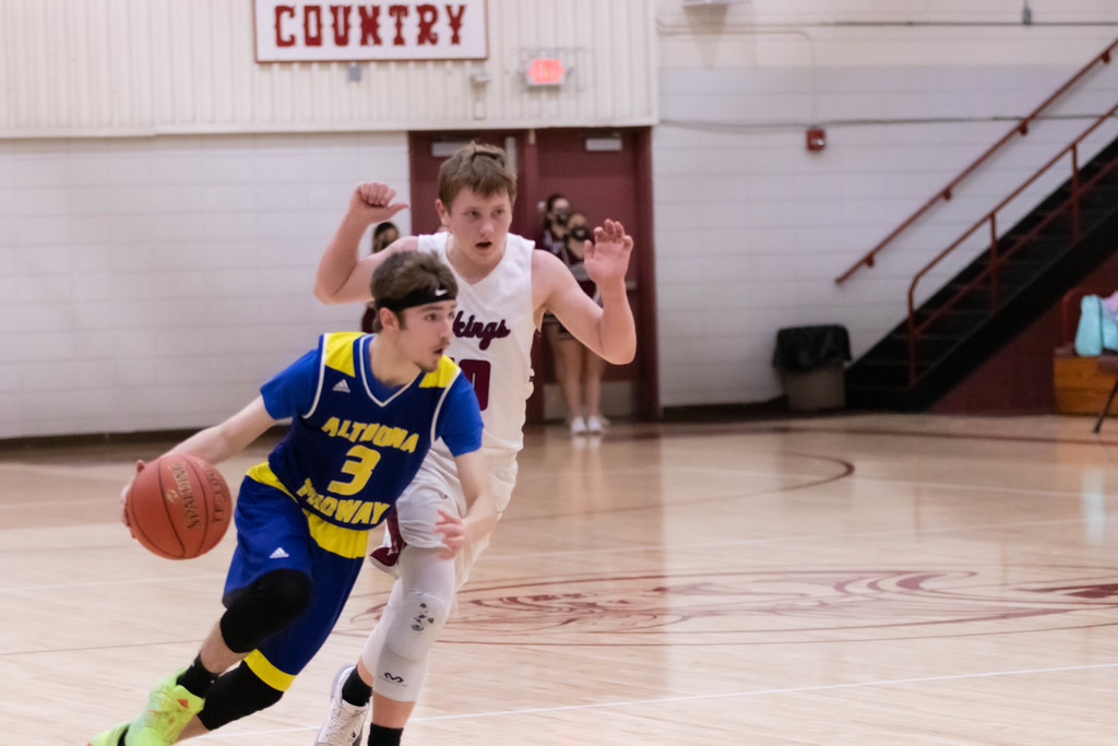 Getting that ball down the court!