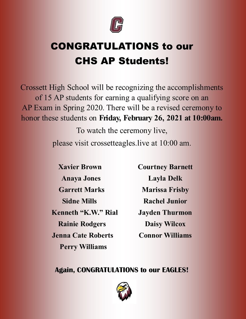 Congratulations AP Eagles