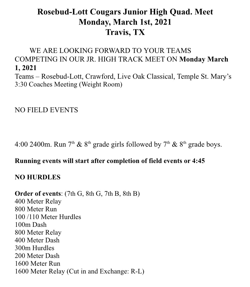 Track Meet
