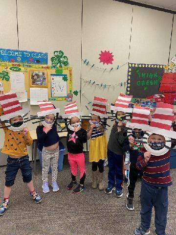 Children in Dr. Seuss Hats