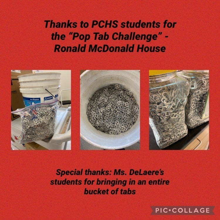 Pop Tab Challenge was a success for PCHS and Ronald McDonald House.