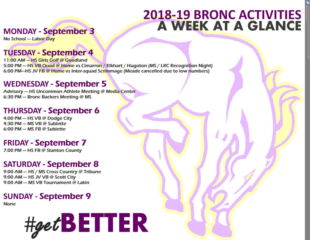 Week at a Glance