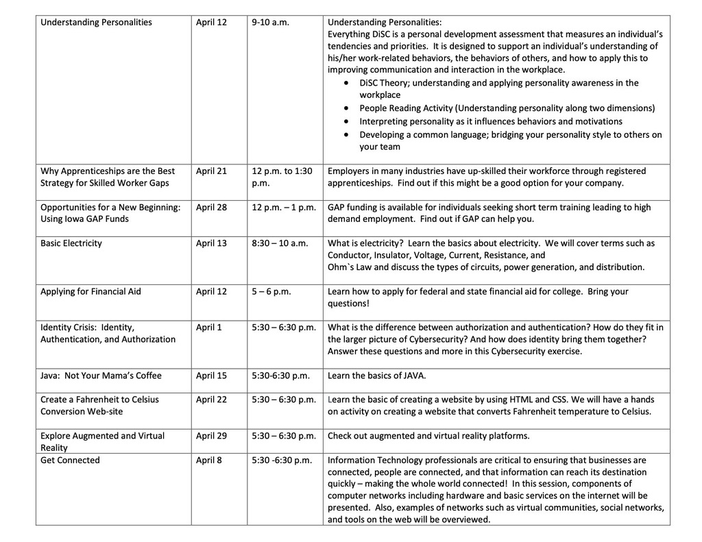 2021 EICC CC Month FREE sessions pg 3