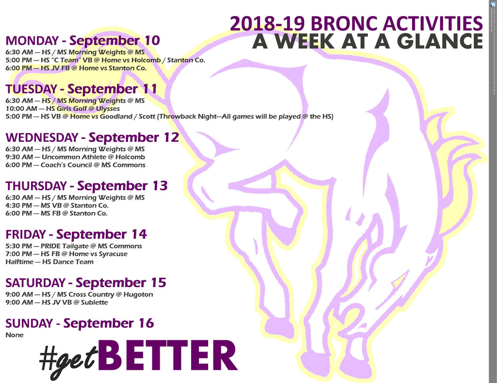 Week at a Glance