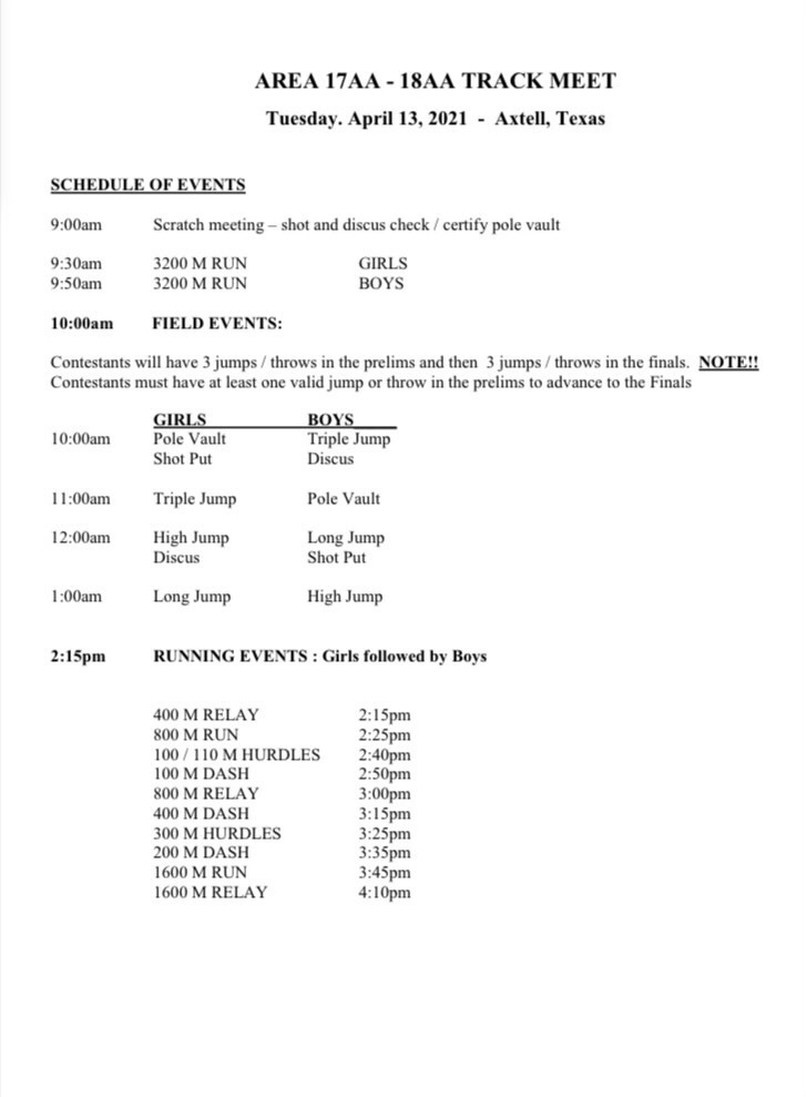 area track meet