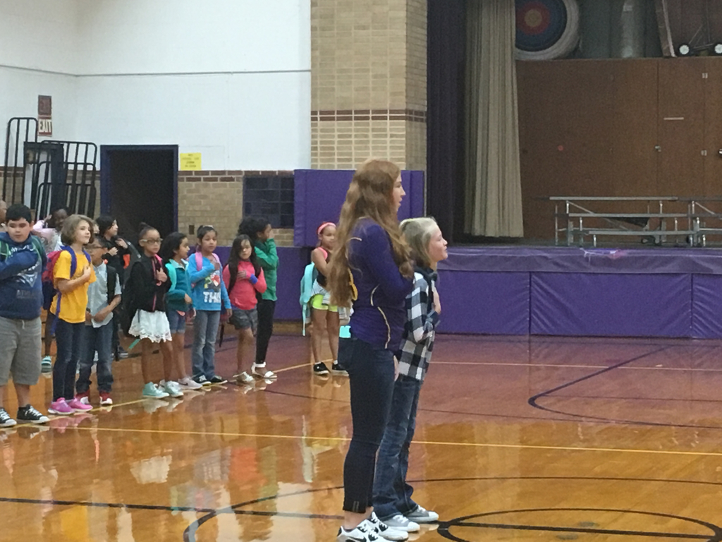 The Pledge of Allegiance.