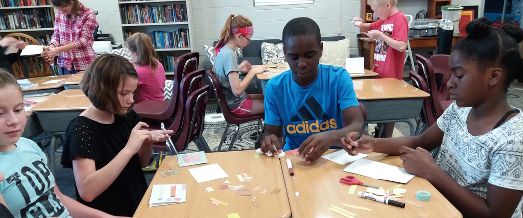 LEAP students made cards for Encouragement Day.