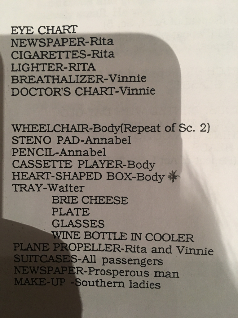Items needed