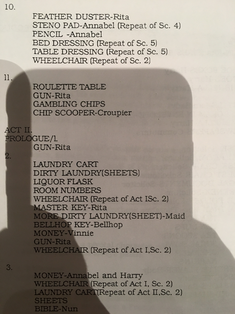 Items needed