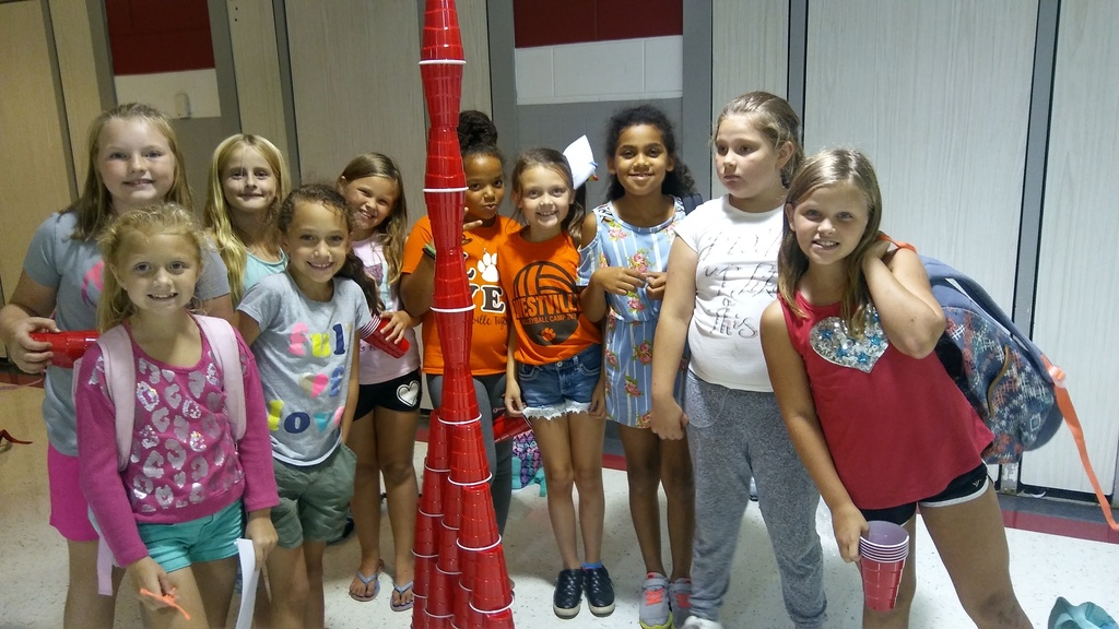 Cup stacking!
