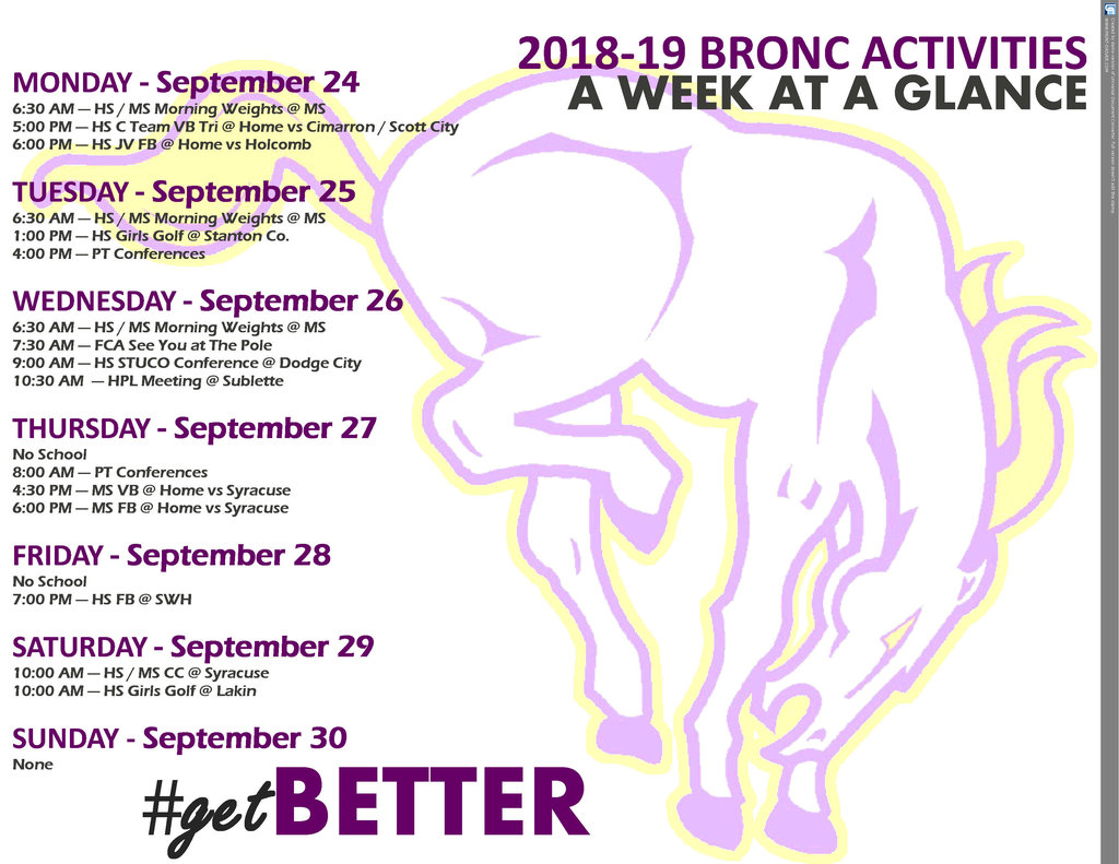 Week at a Glance