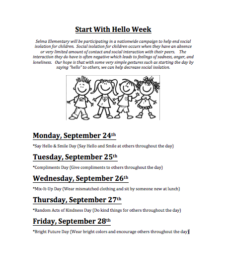 Start With Hello Activities