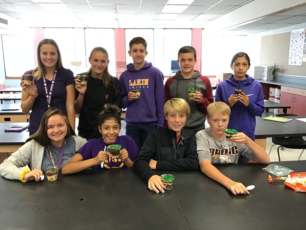 Exploratory Ag students final soil profile cups.