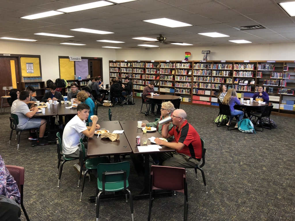 Students and staff enjoying the first Bronc’s Lunch of the year!