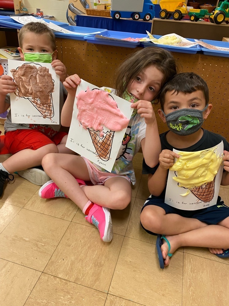 We all picked different flavors to paint!