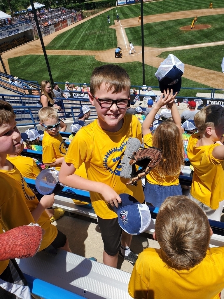 Student at baseball Game