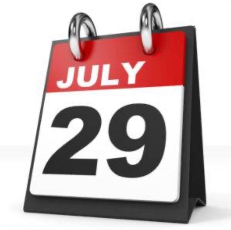 calendar July 29