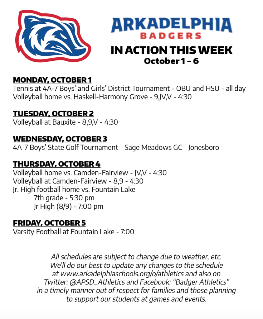 This Week in APSD Athletics: Oct. 1-6