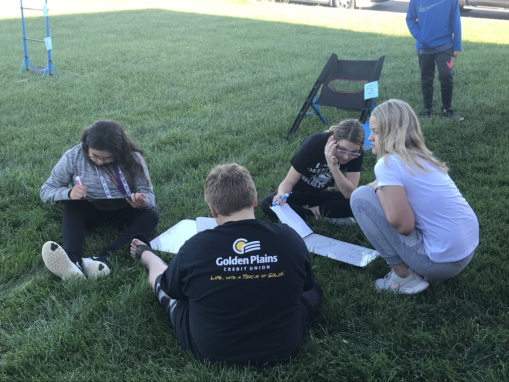 Figuring out their total score from the frisbee toss!