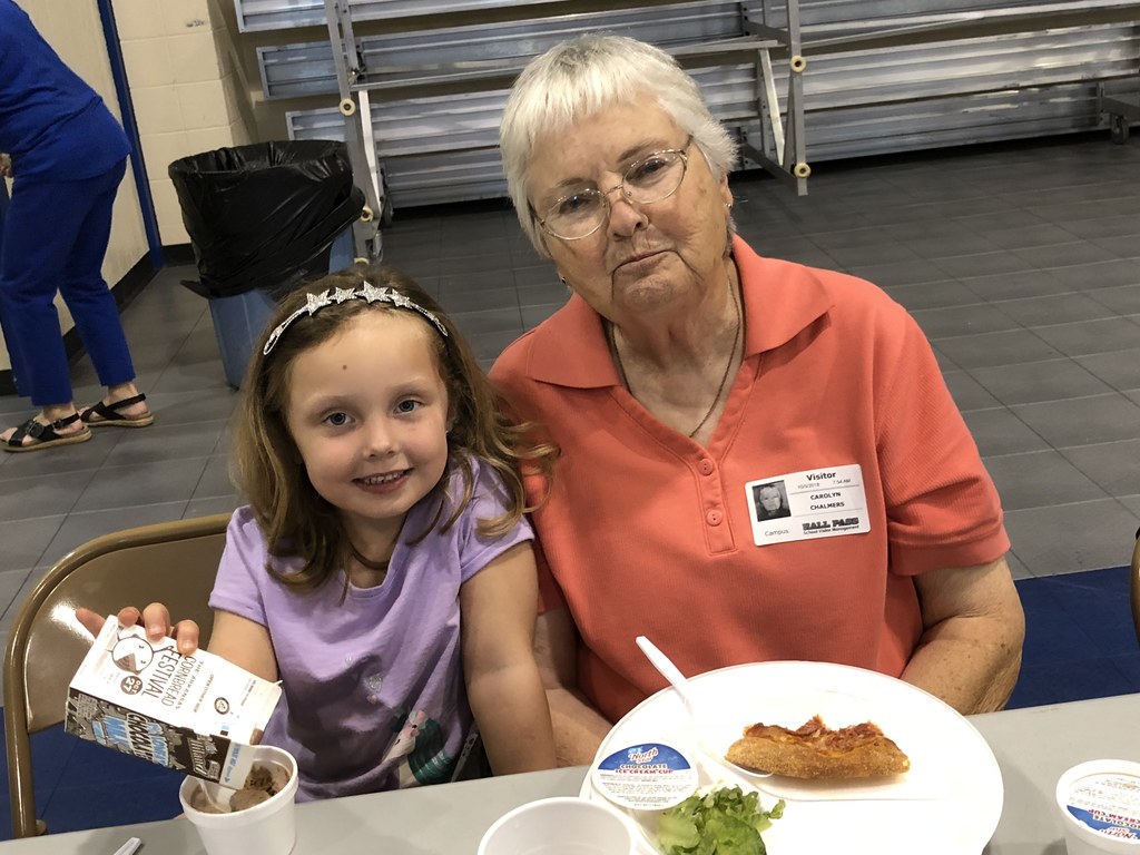 Kindergarten enjoyed spending time with our grandparents saying the rosary.