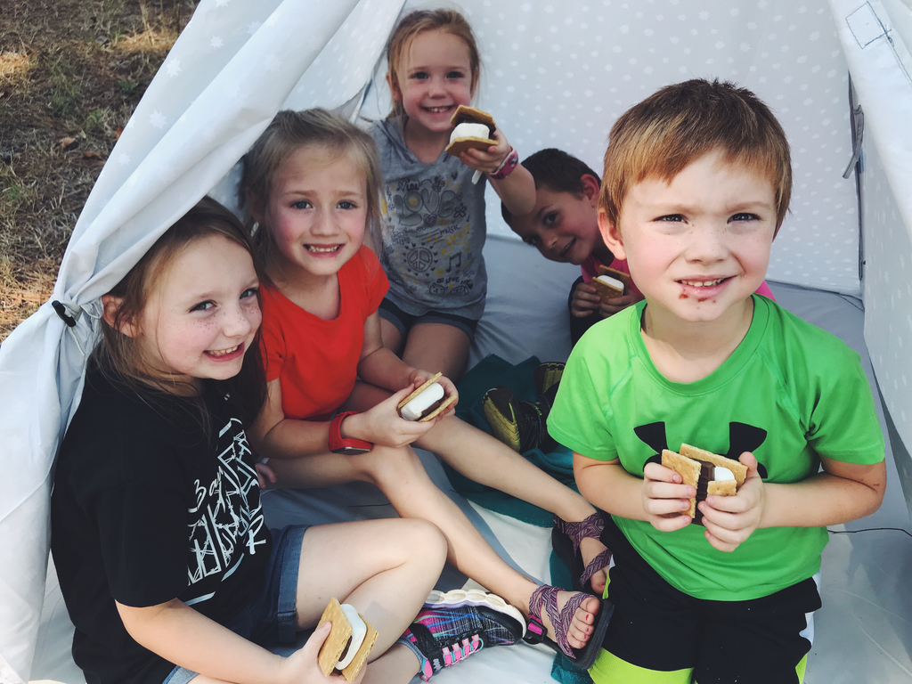 Mrs. Wilson’s class enjoying their s’mores!