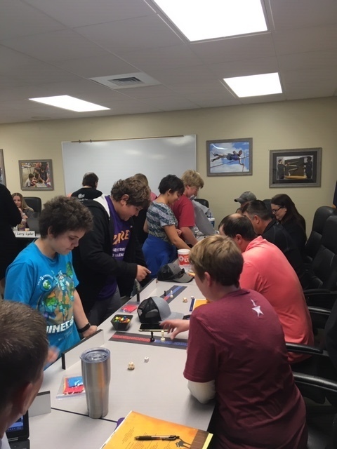 LMS Math Class competing against BOE in a math game