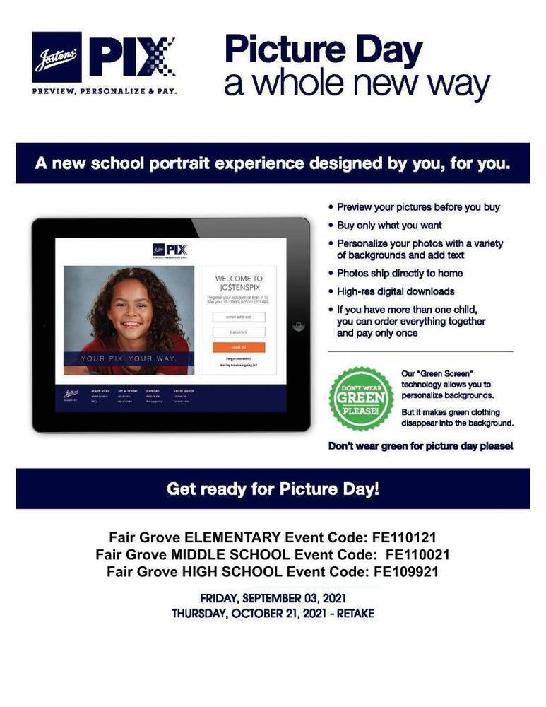Picture Day a Whole New Way Sept 3rd