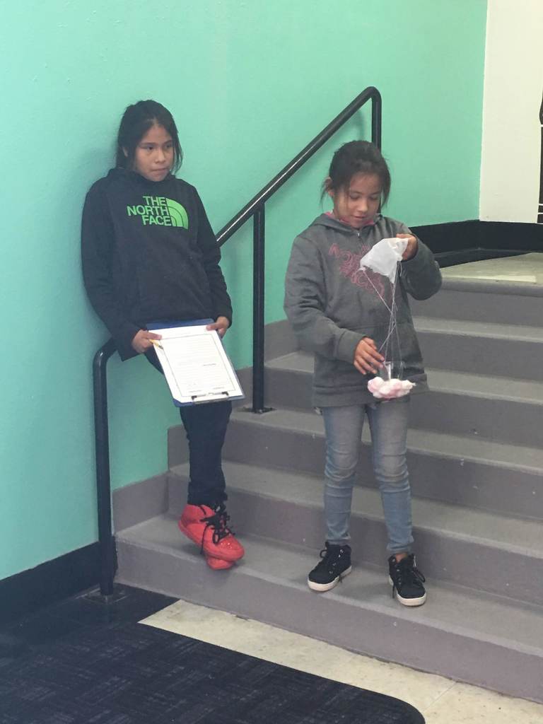 Students test parachute